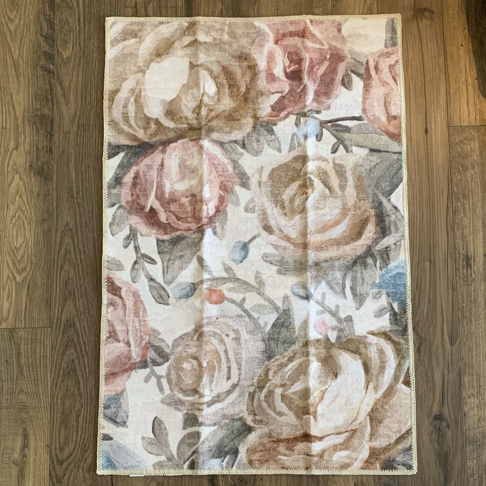 Small Floral Area Rug